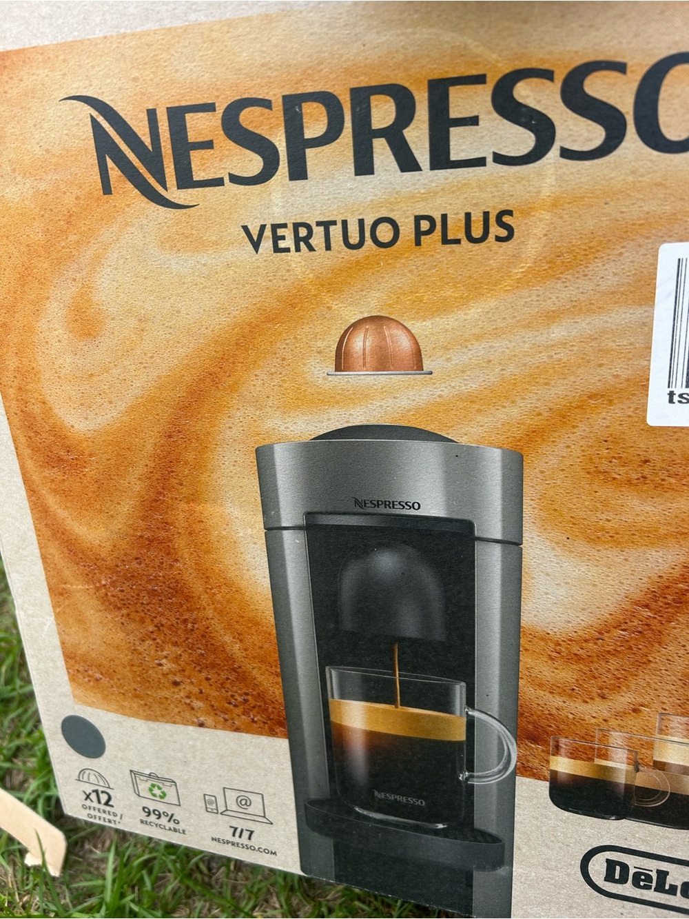 Nespresso Vertuo Plus Coffee Maker - Silver and Black